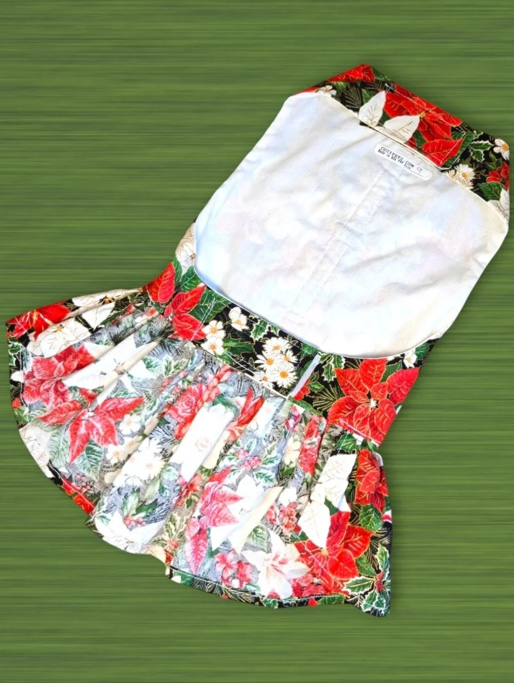 COZYPETZ Christmas Poinsettia Floral Dog Dress